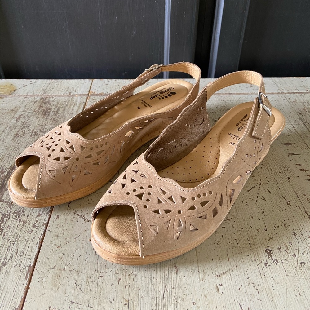 Spring Step leather wedges